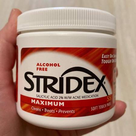 Stridex, Single-Step Acne Control, Maximum, Alcohol Free, 55 Soft Touch Pads Review