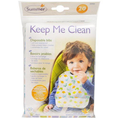 Summer Infant, Keep Me Clean, Disposable Bibs, 20 Bibs Review