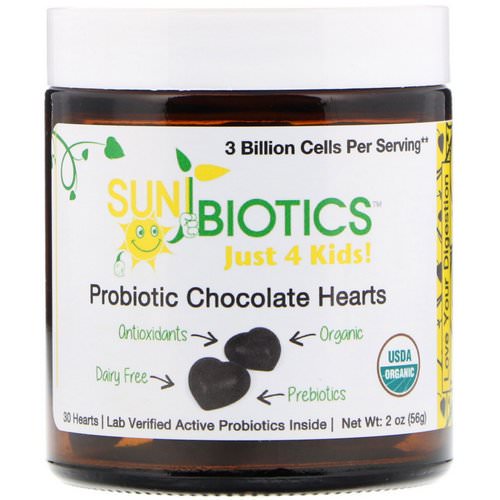 Sunbiotics, Just for Kids! Probiotic Chocolate Hearts, 30 Hearts, 2 oz (56 g) Review