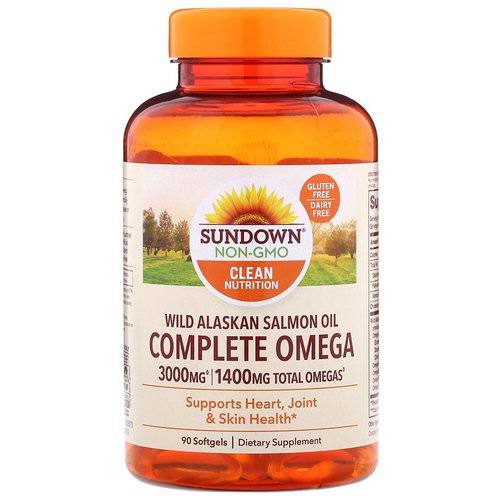 Sundown Naturals, Complete Omega, Wild Alaskan Salmon Oil, 1400 mg, 90 Softgels Review