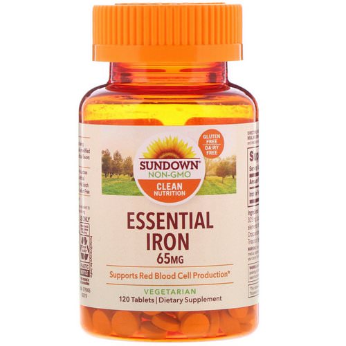 Sundown Naturals, Essential Iron, 65 mg, 120 Tablets Review