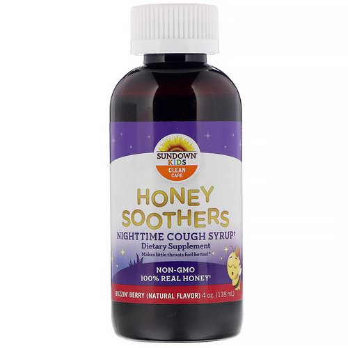 Sundown Naturals Kids, Honey Soothers, Nighttime Cough Syryp, Buzzin' Berry, 4 oz (118 ml) Review