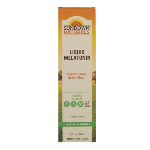Sundown Naturals, Liquid Melatonin, Cherry Flavored, 2 fl oz (59 ml) Review