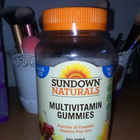 Sundown Naturals, Multivitamin Gummies, Grape, Orange & Cherry Flavored, 120 Gummies Review