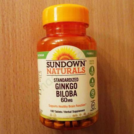 Sundown Naturals, Ginkgo Biloba, 60 mg, 100 Tablets Review
