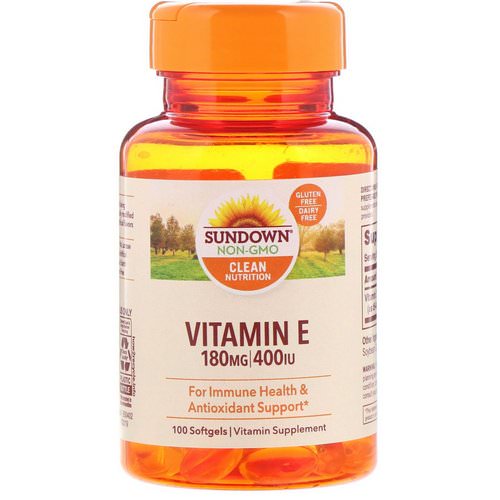Sundown Naturals, Vitamin E, 180 mg (400 IU), 100 Softgels Review