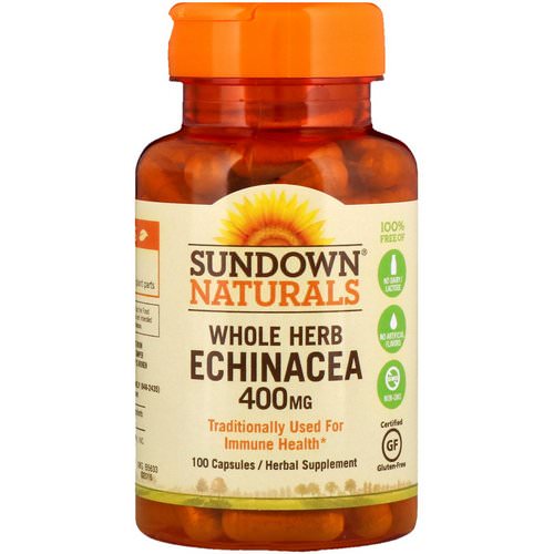 Sundown Naturals, Whole Herb Echinacea, 400 mg, 100 Capsules Review