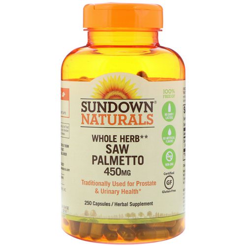 Sundown Naturals, Whole Herb, Saw Palmetto, 450 mg, 250 Capsules Review