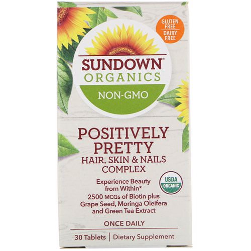 Sundown Organics, Positively Pretty, Hair, Skin & Nails Complex, 30 Tablets Review
