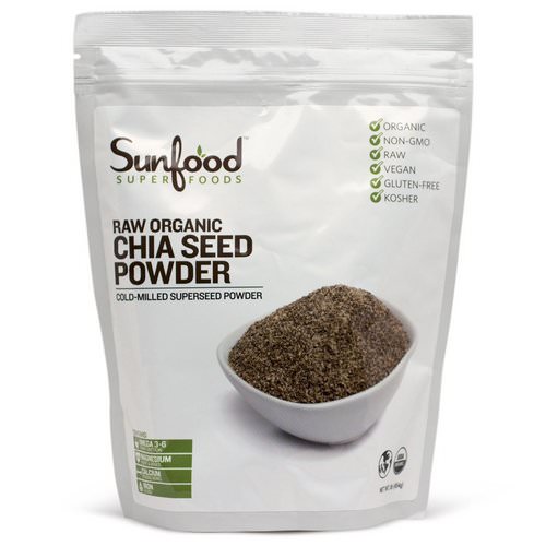 Sunfood, Chia Seed Powder, Raw Organic, 1 lb (454 g) Review