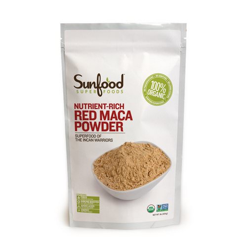 Sunfood, Red Maca Powder, Nutrient-Rich, 1 lb (454 g) Review