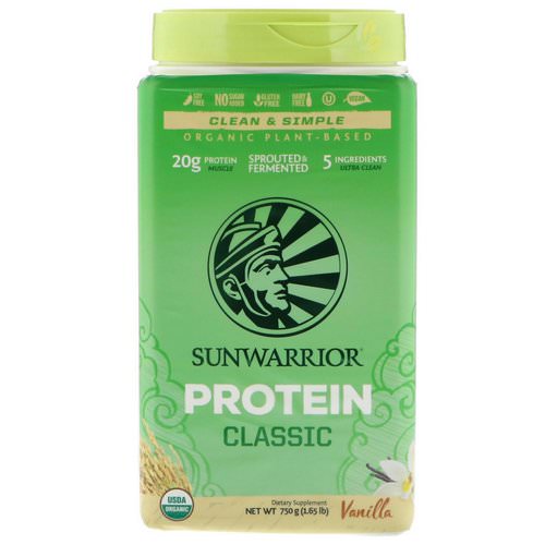 Sunwarrior, Classic Protein, Organic Plant-Based, Vanilla, 1.65 lb (750 g) Review