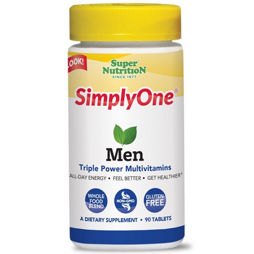Super Nutrition, SimplyOne, Men, Triple Power Multivitamins, 90 Tablets Review