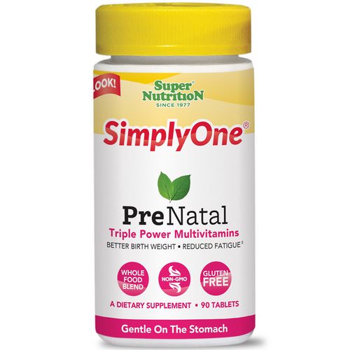 Super Nutrition, SimplyOne, PreNatal, Triple Power Multivitamins, 90 Tablets Review