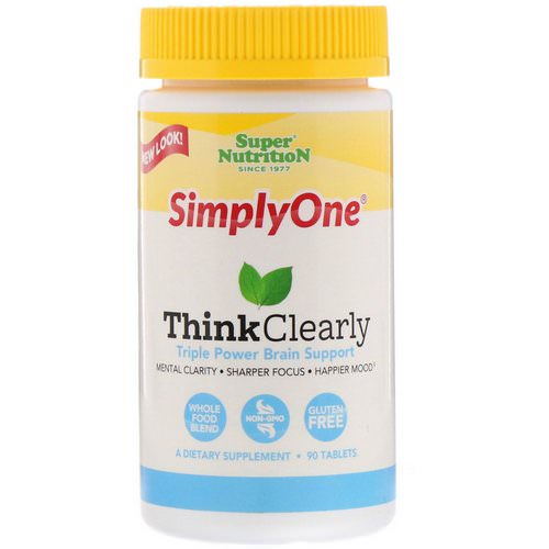Super Nutrition, SimplyOne, Think Clearly, Triple Power Brain Support, 90 Tablets Review