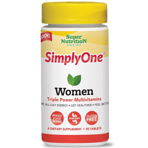 Super Nutrition, SimplyOne, Women, Triple Power Multivitamins, 90 Tablets Review