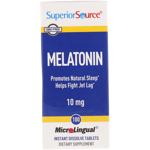 Superior Source, Melatonin, 10 mg, 100 MicroLingual Instant Dissolve Tablets Review