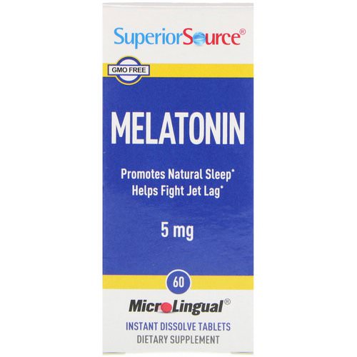 Superior Source, Melatonin, 5 mg, 60 MicroLingual Instant Dissolve Tablets Review
