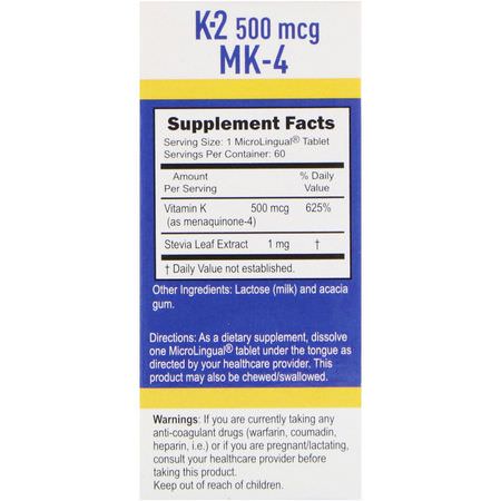 Vitamin K, Vitamins, Supplements