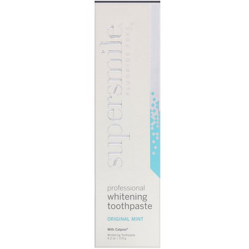 Supersmile, Professional Whitening Toothpaste, Fluoride Free, Original Mint, 4.2 oz (119 g) Review