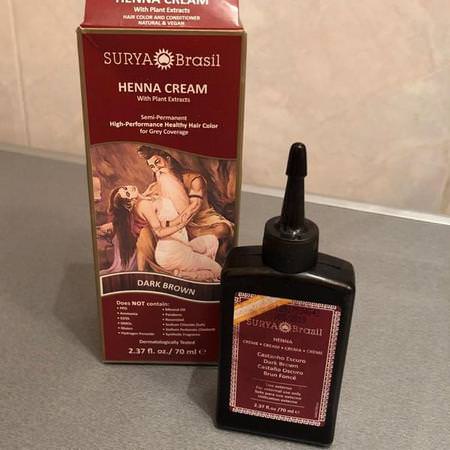 Surya Brasil, Henna Cream, High-Performance Healthy Hair Color for Grey Coverage, Dark Brown, 2.37 fl oz (70 ml) Review