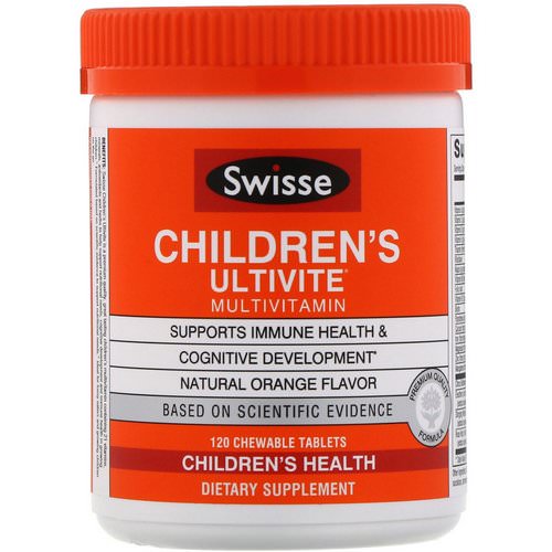 Swisse, Children's Ultivite Multivitamin, Natural Orange Flavor, 120 Chewable Tablets Review