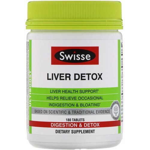 Swisse, Ultiboost, Liver Detox, 180 Tablets Review