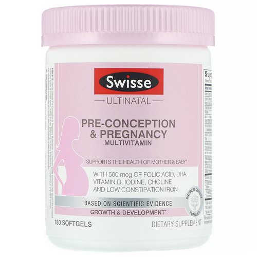 Swisse, Ultinatal, Pre-Conception & Pregnancy Multivitamin, 180 Softgels Review