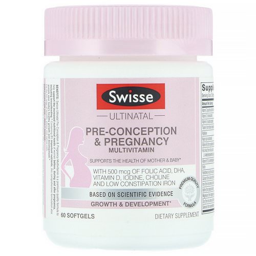 Swisse, Ultinatal, Pre-Conception & Pregnancy Multivitamin, 60 Softgels Review