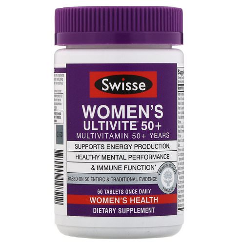 Swisse, Women's Ultivite 50+ Multivitamin, 60 Tablets Review