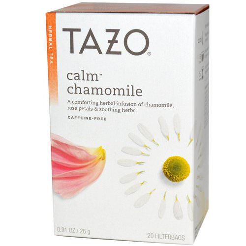 Tazo Teas, Herbal Tea, Calm Chamomile, Caffeine-Free, 20 Filterbags, 0.91 oz (26 g) Review