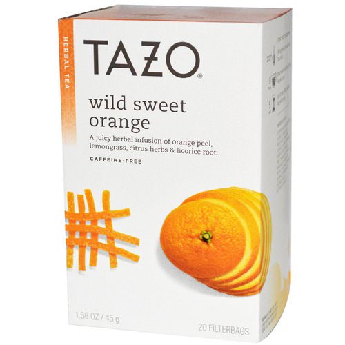 Tazo Teas, Wild Sweet Orange, Herbal Tea, Caffeine-Free, 20 Filterbags, 1.58 oz (45 g) Review