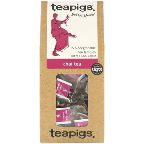 TeaPigs, Bolly Good, Chai Tea, 15 Tea Temples, 1.85 oz (52.5 g) Review