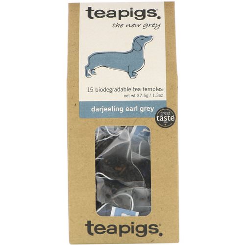 TeaPigs, The New Grey, Darjeeling Earl Grey, 15 Tea Temples, 1.3 oz (37.5 g) Review