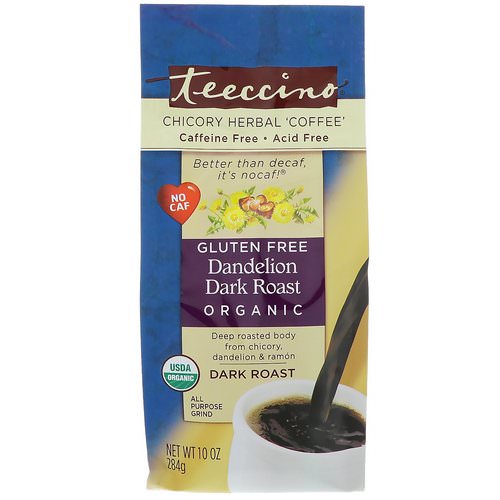 Teeccino, Chicory Herbal Coffee, Dandelion Dark Roast, Caffeine Free, 10 oz (284 g) Review
