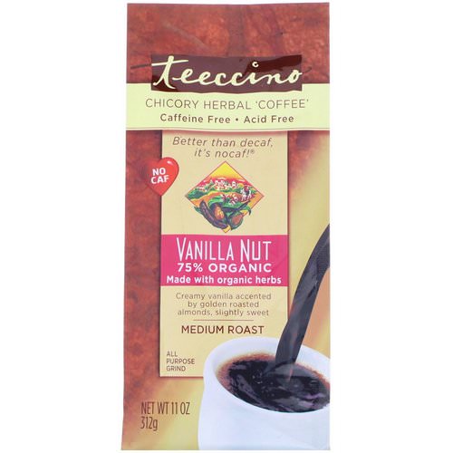 Teeccino, Chicory Herbal Coffee, Medium Roast, Caffeine Free, Vanilla Nut, 11 oz (312 g) Review