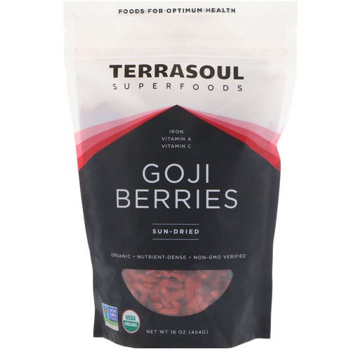 Terrasoul Superfoods, Goji Berries, Sun-Dried, 16 oz (454 g) Review