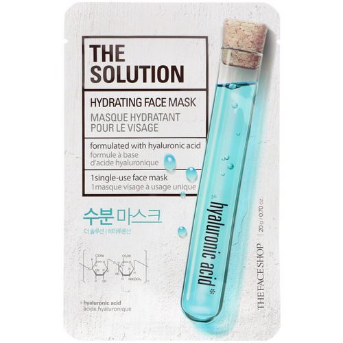 The Face Shop, The Solution, Hydrating Face Mask, 1 Single-Use Face Mask Review