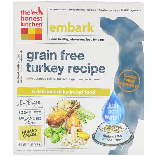 The Honest Kitchen, Embark, Grain-Free Dehydrated Dog Food, Turkey Recipe, 2 lbs (0.9 kg) Review