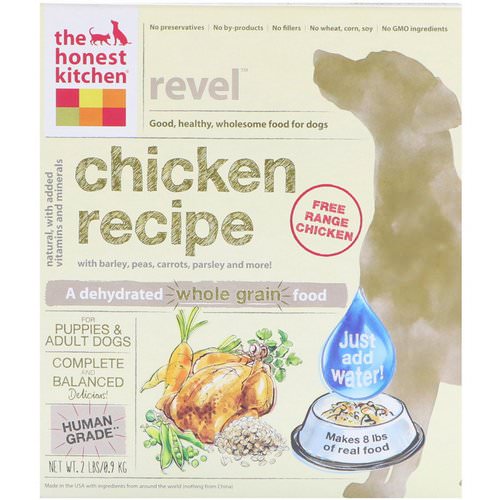 The Honest Kitchen, Revel, Dehydrated Whole Grain Dog Food, Chicken Recipe, 2 lbs (0.9 kg) Review