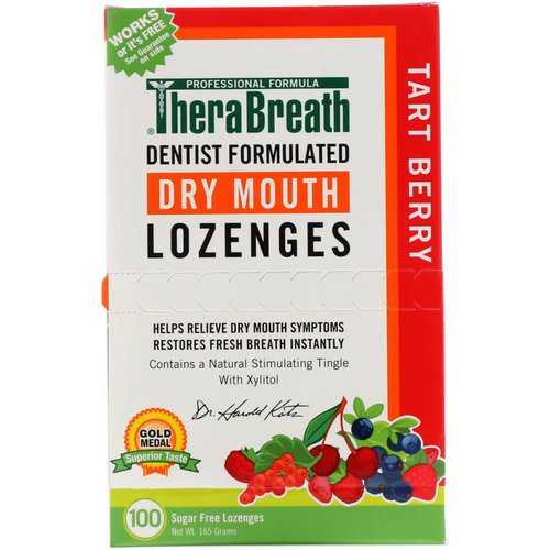 TheraBreath, Dry Mouth Lozenges, Sugar Free, Tart Berry, 100 Lozenges Review