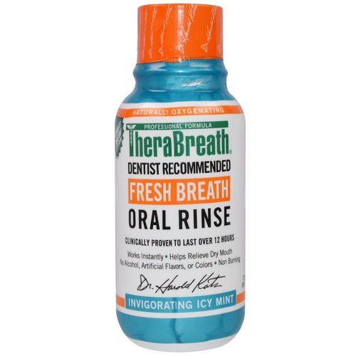 TheraBreath, Fresh Breath Oral Rinse, Invigorating Icy Mint Flavor, 3 fl oz (88.7 ml) Review