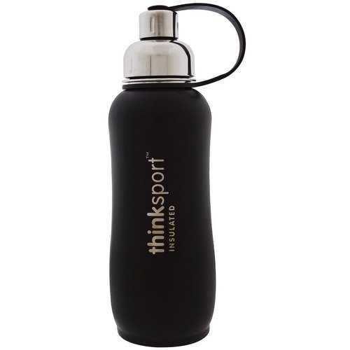 Think, Thinksport, Insulated Sports Bottle, Black, 25 oz (750 ml) Review