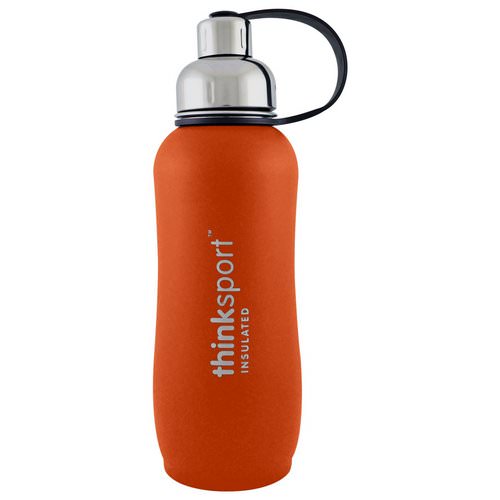 Think, Thinksport, Insulated Sports Bottle, Orange, 25 oz (750ml) Review