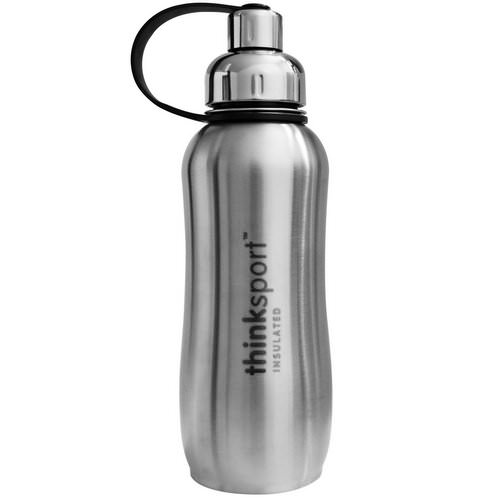 Think, Thinksport, Insulated Sports Bottle, Silver, 25 oz (750 ml) Review