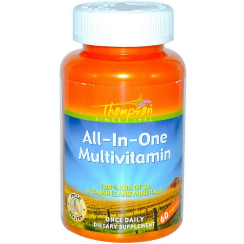 Thompson, All-In-One Multivitamin, 60 Veggie Caps Review
