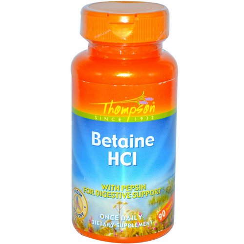 Thompson, Betaine HCl, 90 Tablets Review