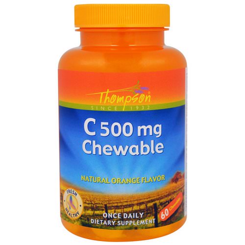 Thompson, C500 mg Chewable, Natural Orange Flavor, 60 Chewables Review