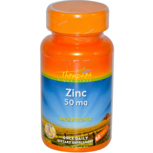 Thompson, Zinc, 50 mg, 60 Tablets Review