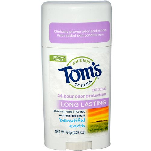 Tom's of Maine, Natural Long Lasting, Aluminum-Free, Women's Deodorant, Beautiful Earth, 2.25 oz (64 g) Review